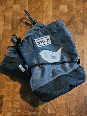 Stonz Kids Blue-Grey Bird Print Boots